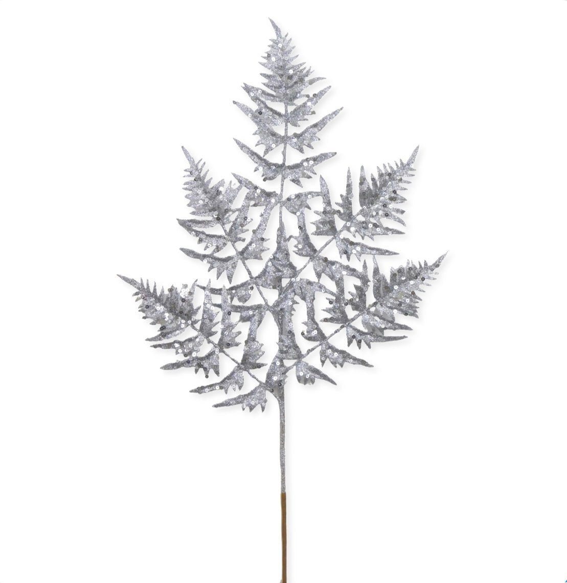 Silver fern spray - shimmered - Greenery Marketgreenery83080-SIL