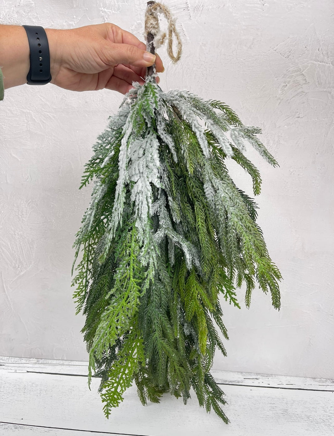 Snowy Norfolk pine drop - Greenery MarketWreaths & Garlands180961