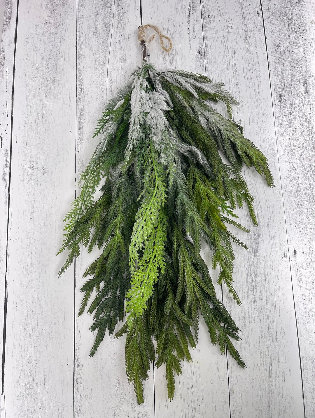 Snowy Norfolk pine drop - Greenery MarketWreaths & Garlands180961