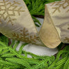 Soft gold Snowflake wired ribbon 4” - Greenery MarketRibbons & Trim137186