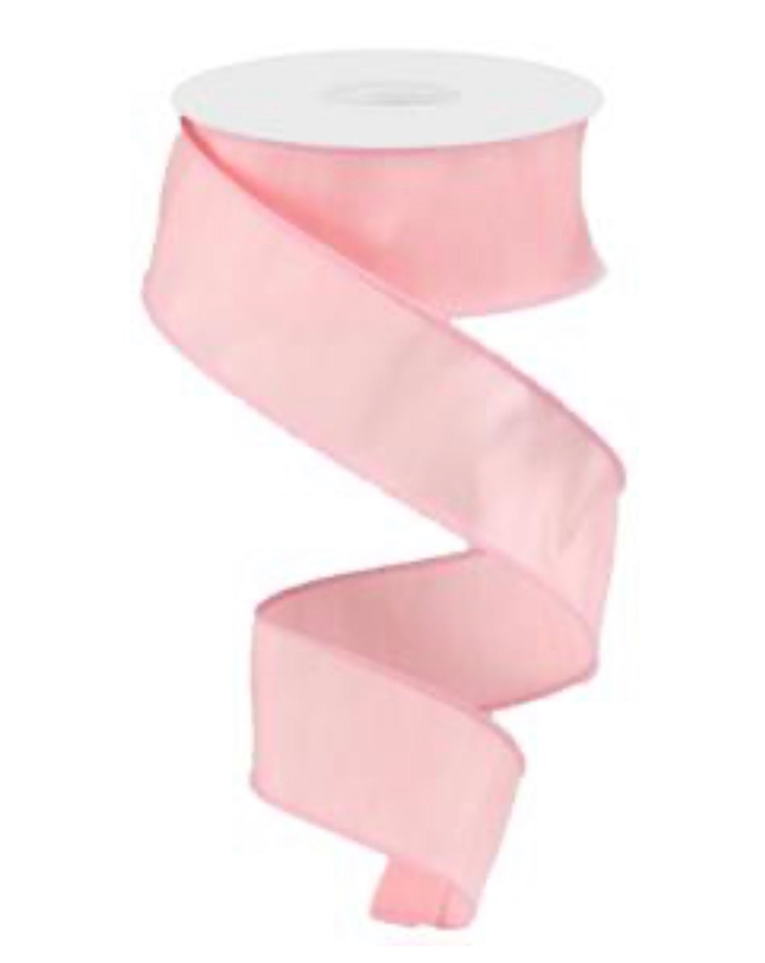 Soft Pink Solid Faux Dupioni 1.5” Wired Ribbon - Greenery Market