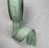 Soft sage mint greenshabby silk 1” farrisilk wired ribbon - Greenery MarketRibbons & TrimRk114-85