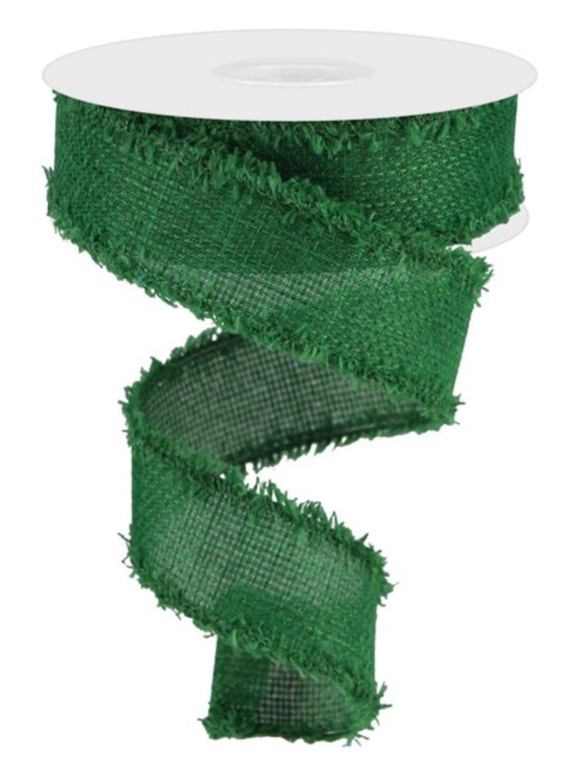 Hunter green crushed velvet wired ribbon, 1.5 - Greenery Market