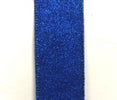 Solid royal blue flat glitter Ribbon 1.5” - Greenery MarketWired ribbonX820609-25