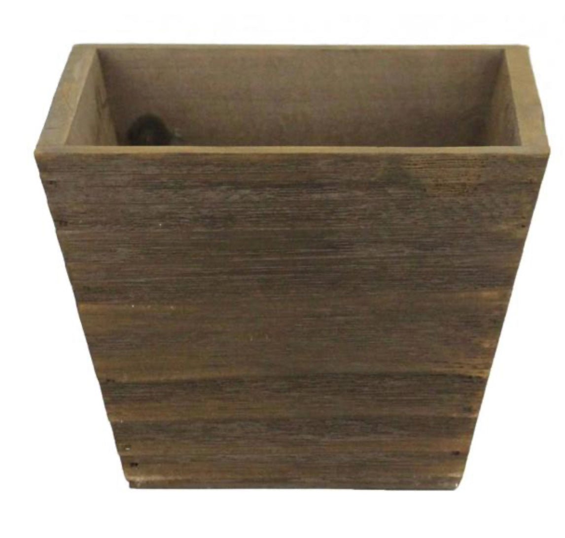 Square tapered wooden containers - brown stain - 6” - Greenery Marketwreath base & containersKm105404
