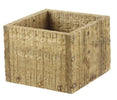 Square wooden containers - rough cut - beige - Greenery Marketwreath base & containersKM6518