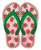 Strawberries flip flops, metal embossed sign - Greenery MarketSeasonal & Holiday Decorationsmd1093