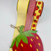 Strawberry, bow bundle x 3 wired ribbons plus sign - Greenery MarketWired ribbonStrawberryx4