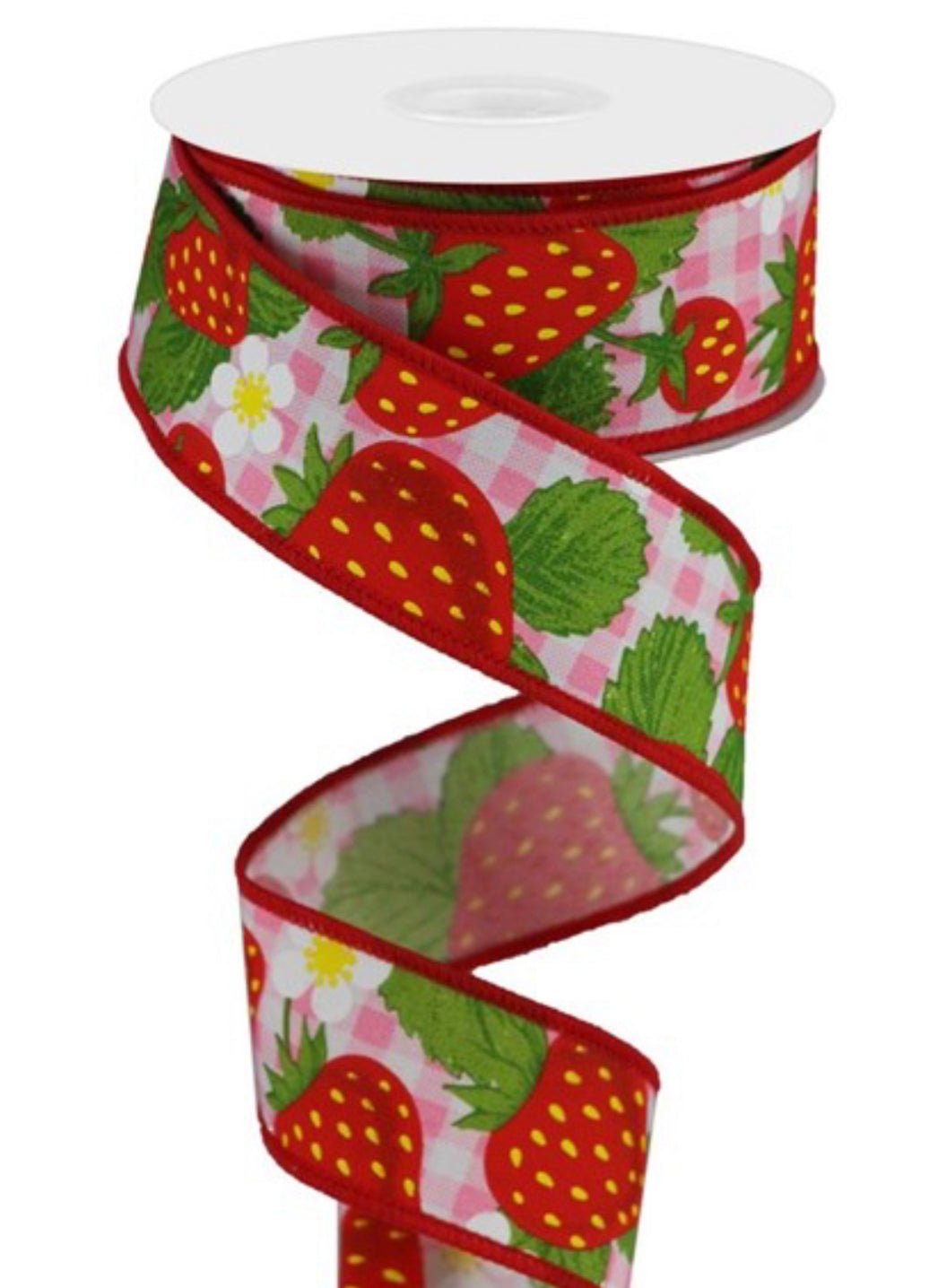 Strawberry ribbon, 1.5” fruit ribbon - Greenery MarketRGA1868WT
