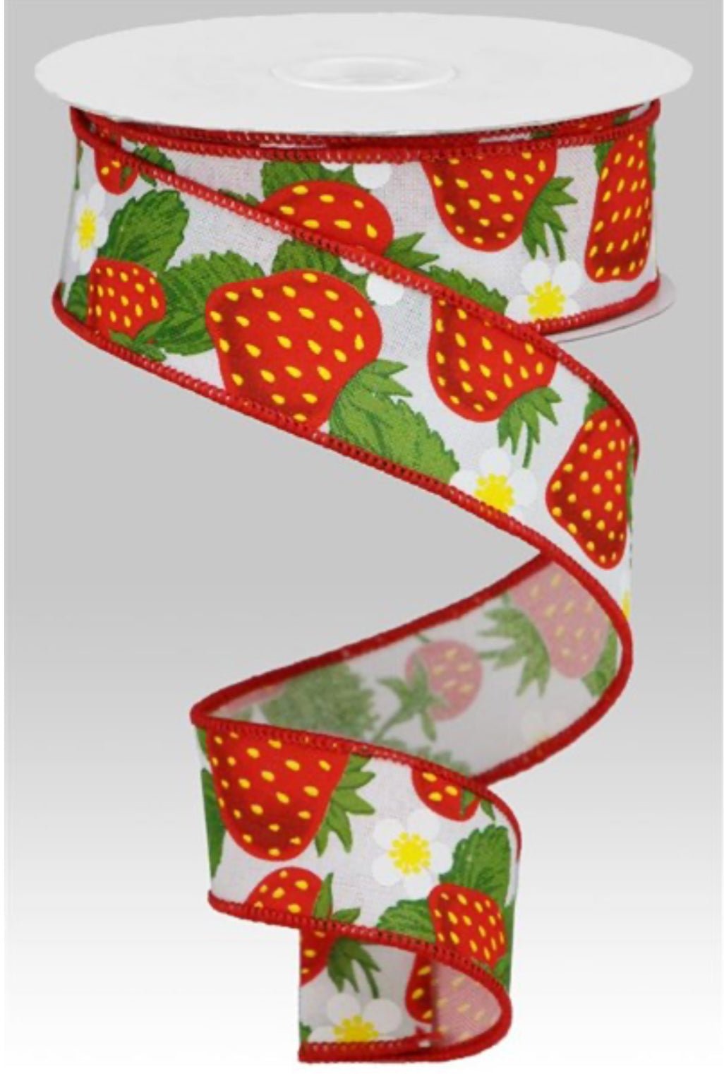 Strawberry wired ribbon, 1.5” - Greenery MarketWired ribbonRGA118327