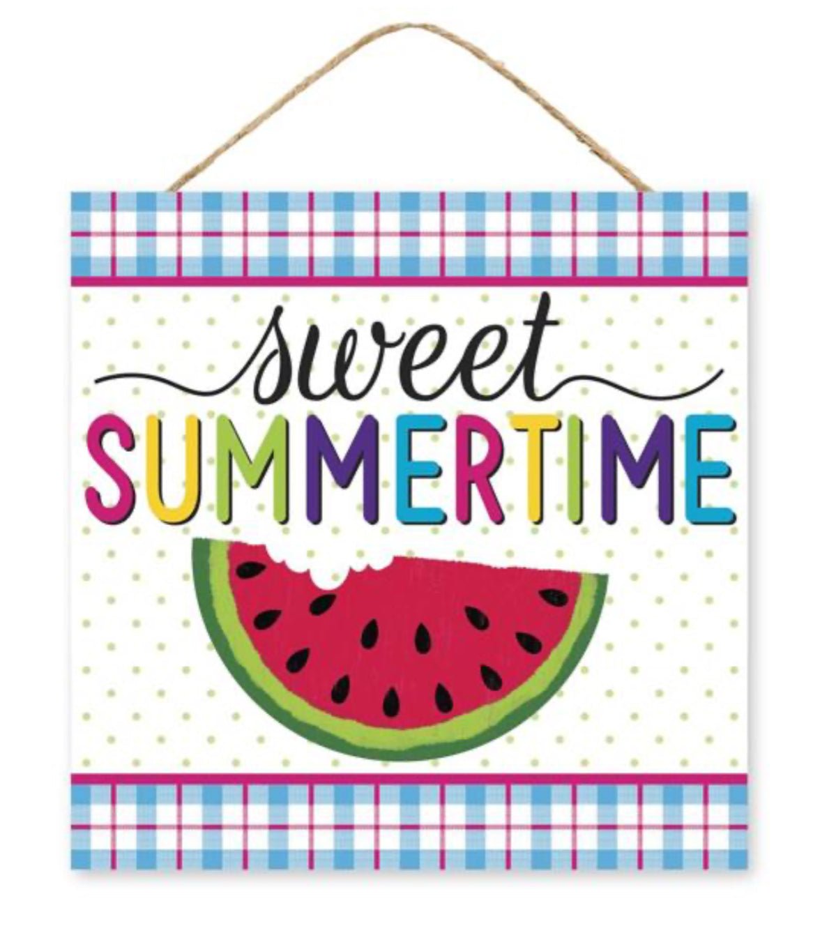 Summertime Watermelon sign - Greenery Marketsigns for wreathsAP7080