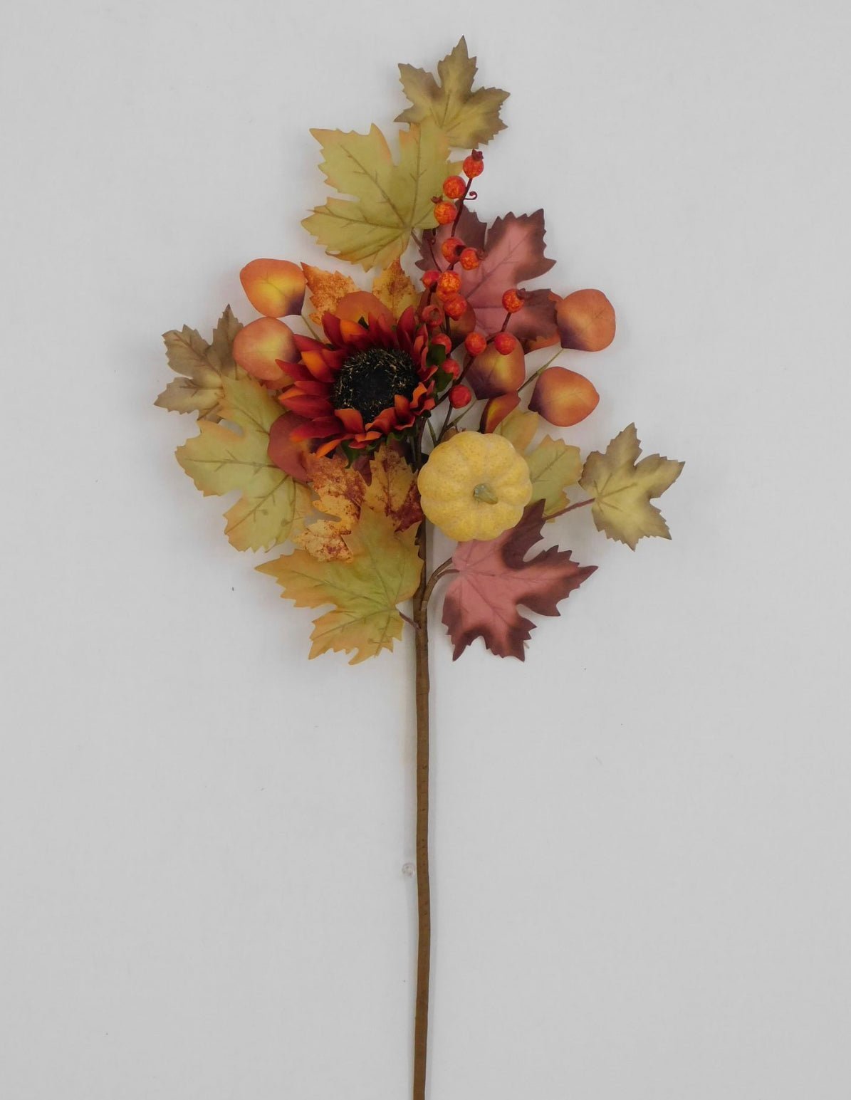 Sunflower, Pumpkin and berries leaves spray - Greenery Marketgreenery83305