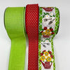Sunflower with red watering can bow bundle x 3 wired ribbons - Greenery MarketWired ribbonRedcanx3