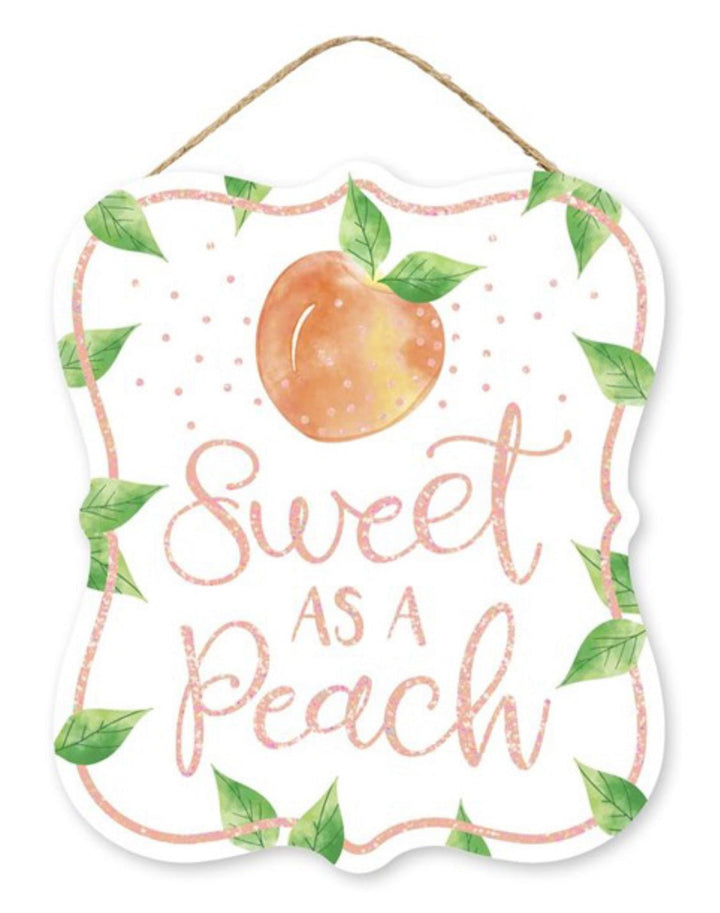 Sweet as a peach sign - Greenery Marketsigns for wreathsAP8884