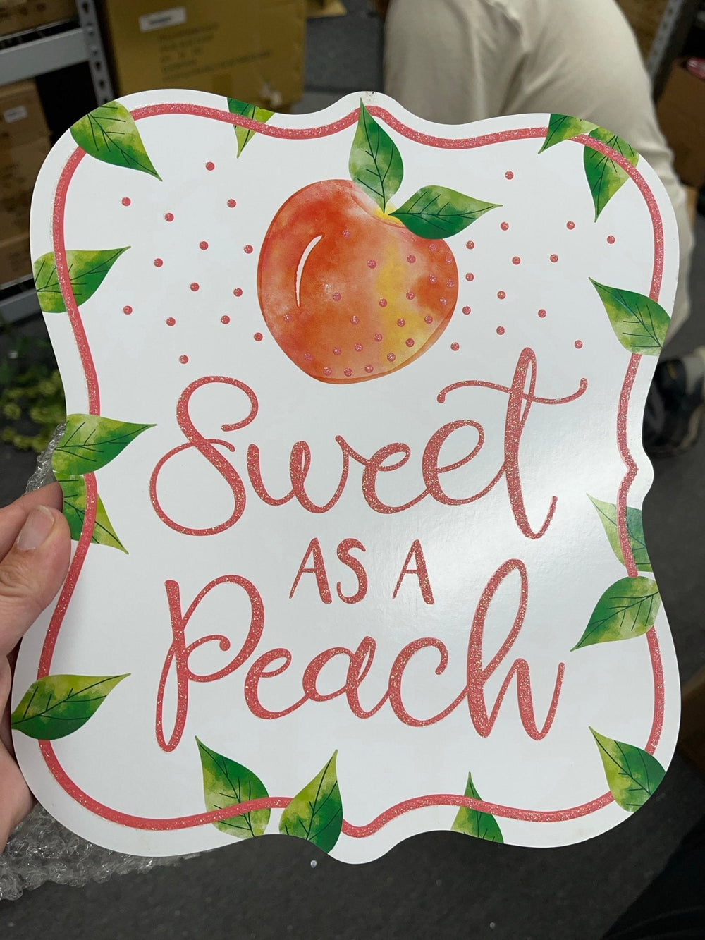 Sweet as a peach sign - Greenery Marketsigns for wreathsAP8884