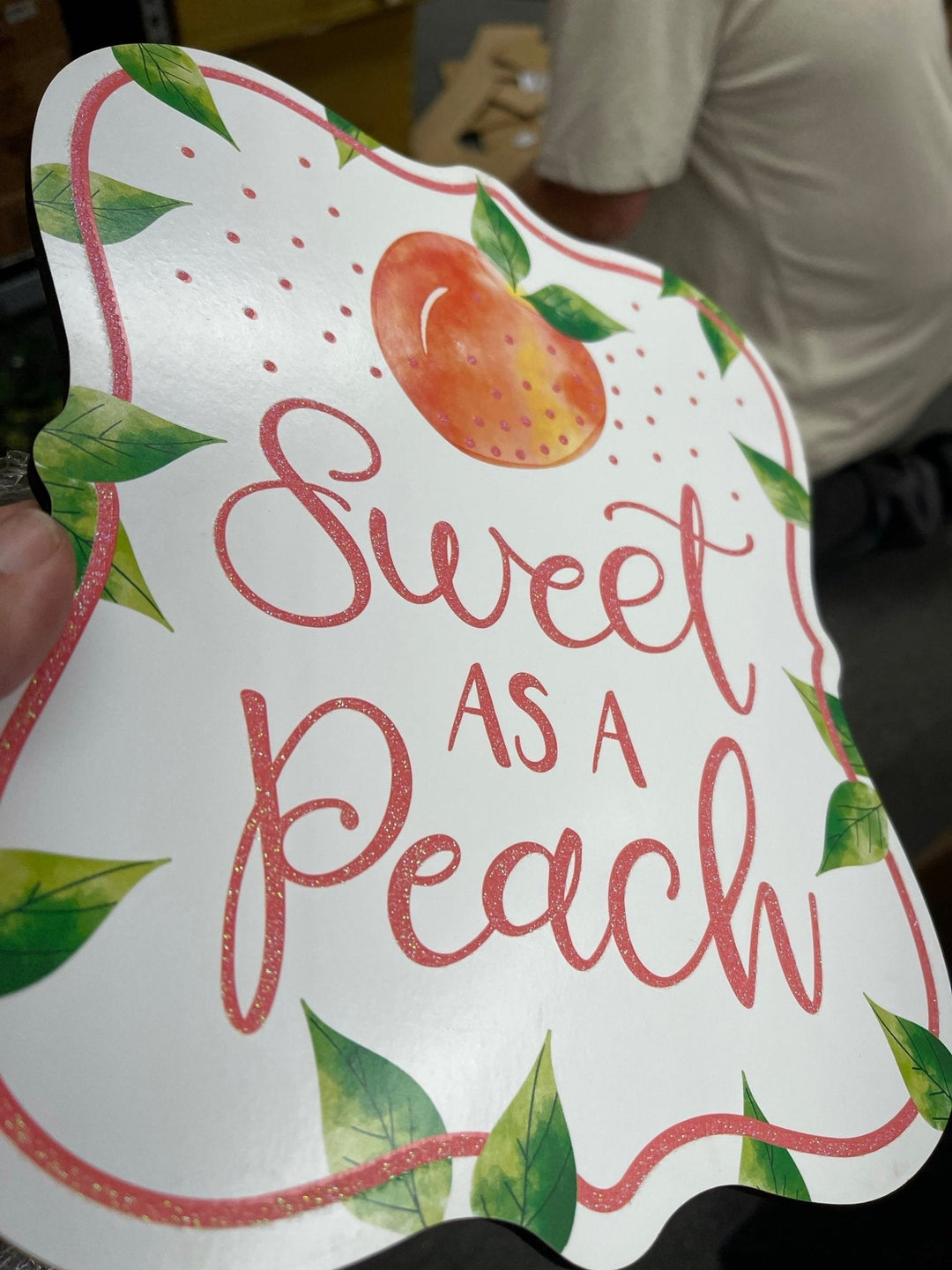 Sweet as a peach sign - Greenery Marketsigns for wreathsAP8884