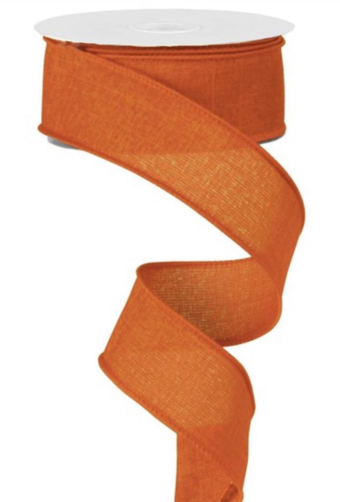 Talisman orange, solid poly linen, ribbon 1.5” - Greenery MarketWired ribbonRG12785T