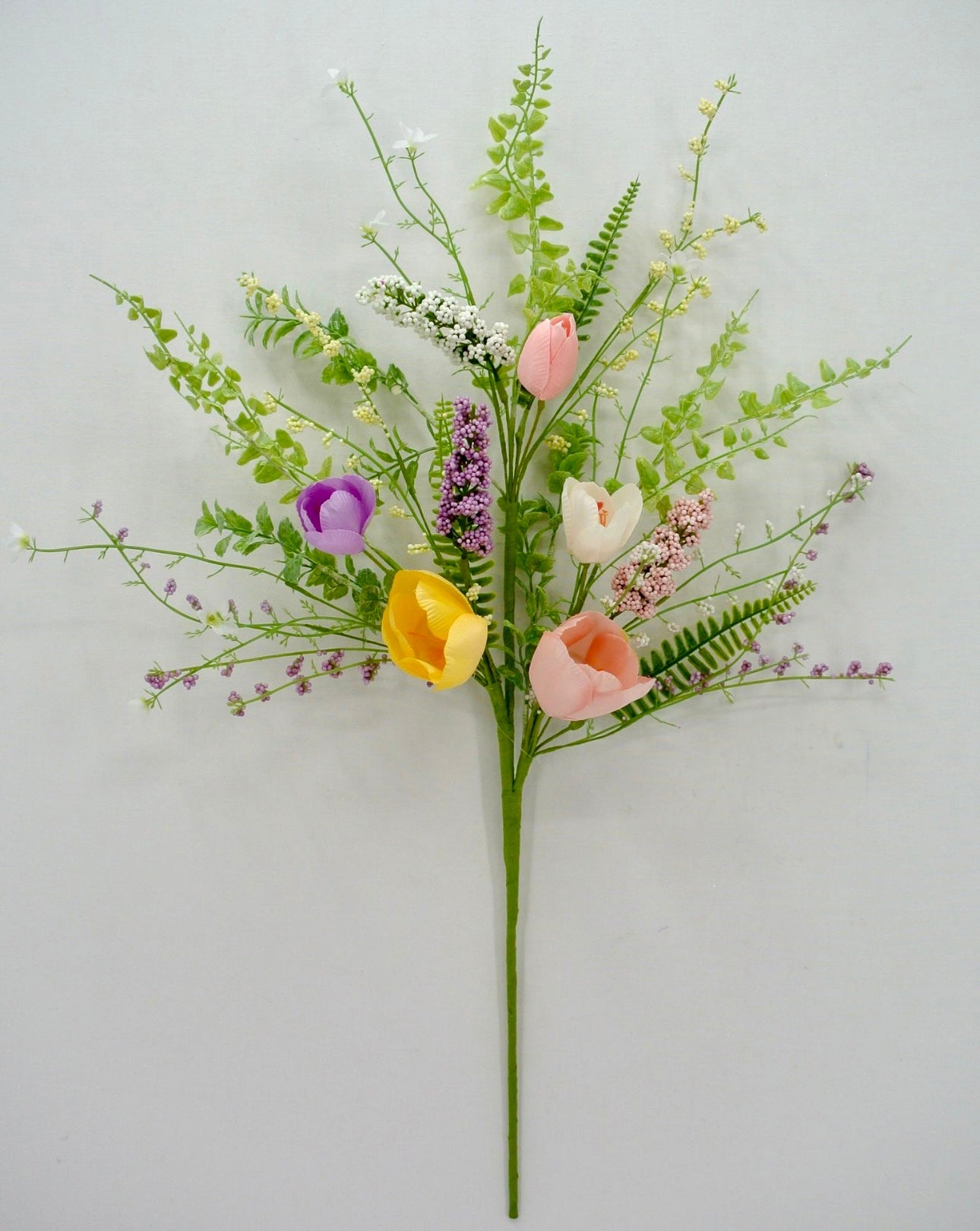 Tulip spray - lavender, yellow, pink - Greenery MarketArtificial Flora40006
