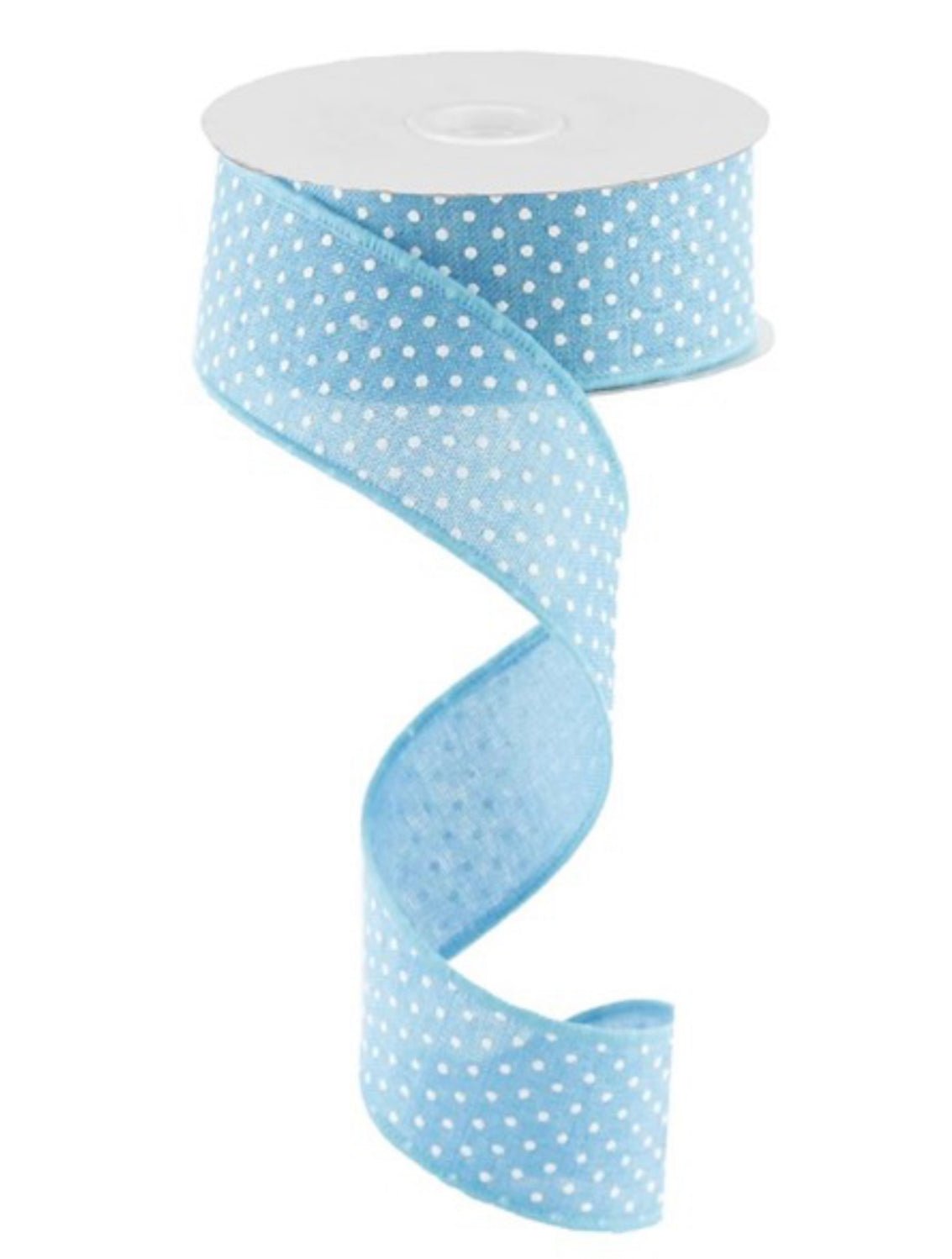 Turquoise Blue with white raised dots ribbon 1.5