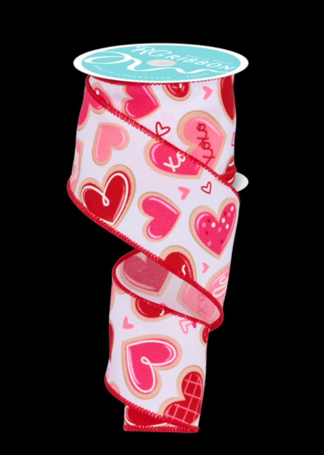 valentines cookies wired ribbon 2.5” - Greenery MarketWired ribbonRGF117427