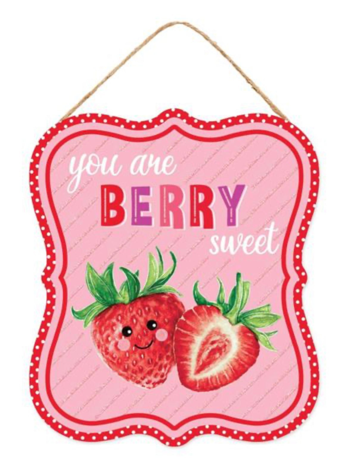 Very sweet strawberry summer sign - Greenery Marketsigns for wreathsAP7852