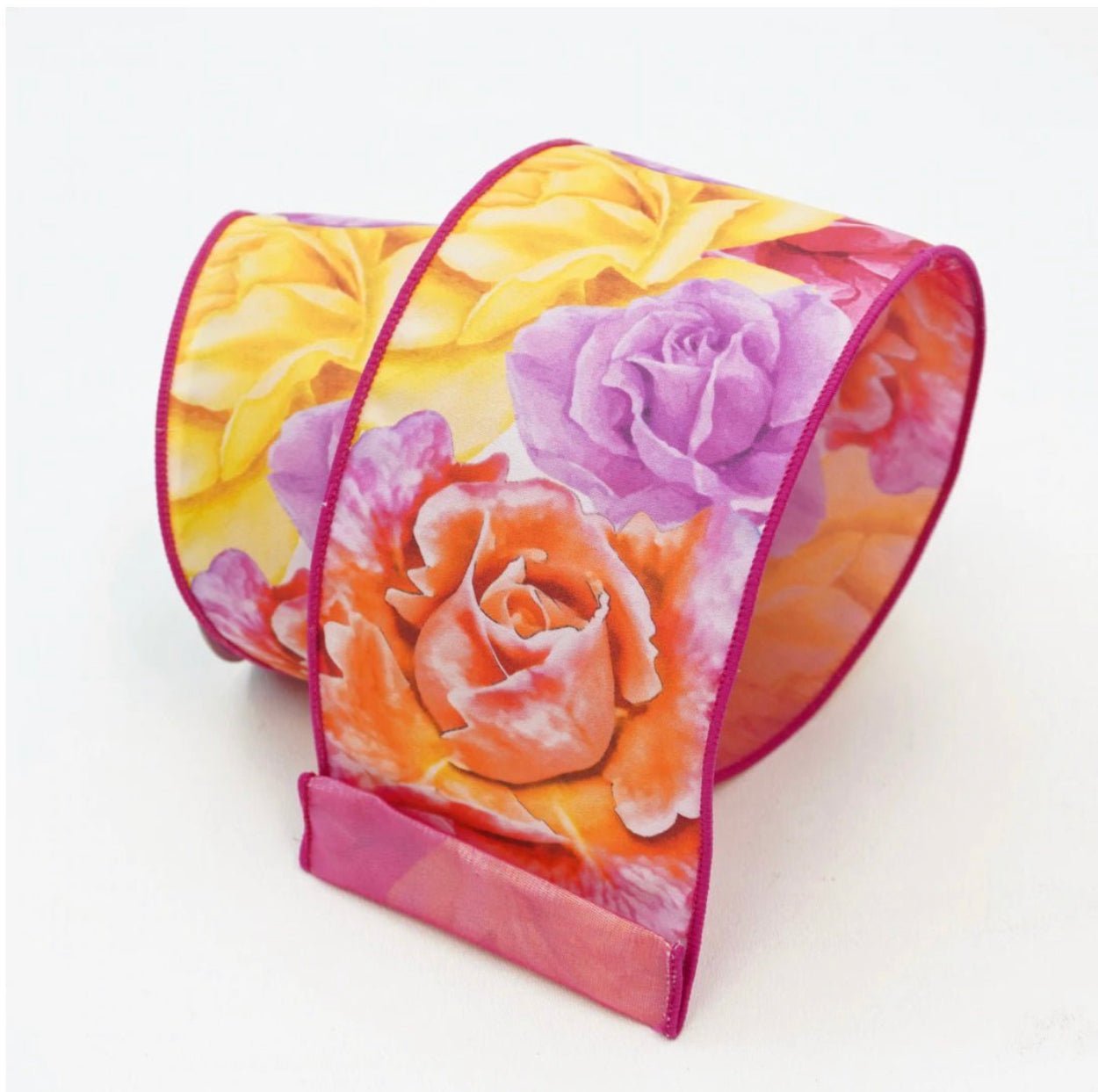 Vibrant roses 2.5” farrisilk wired ribbon - Greenery MarketRibbons & TrimRK254-32