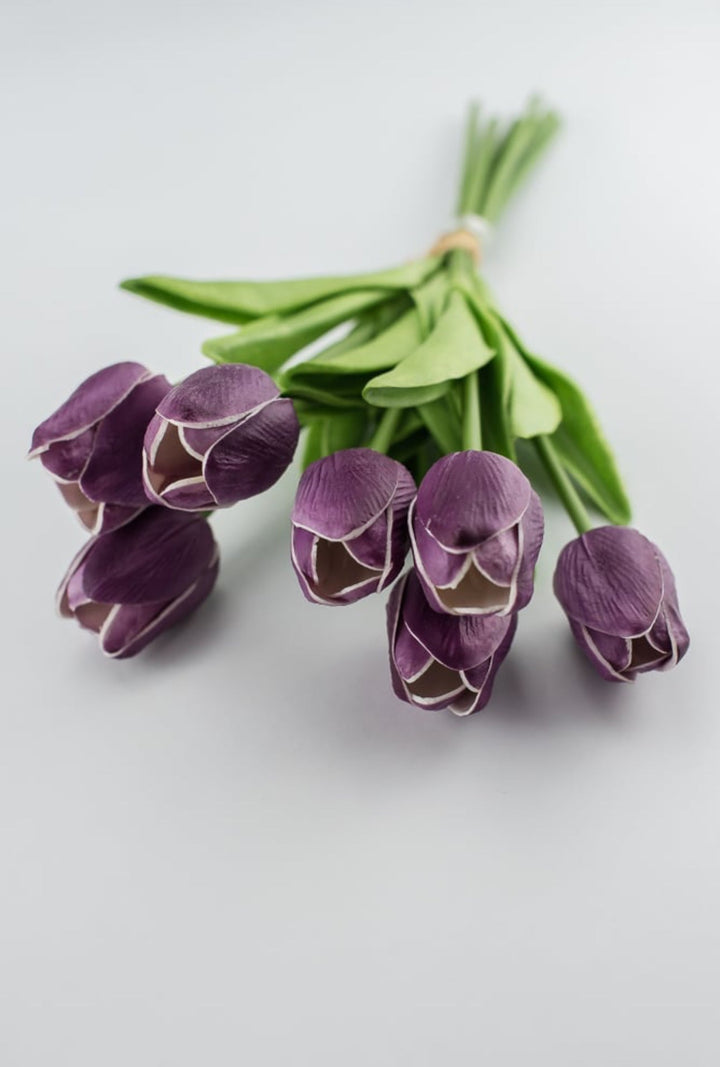 Violet soft touch, life like tulip bundle - Greenery Market2260017VL