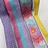 Watercolor Floral, purple, bow bundle x 4 wired ribbons - Greenery MarketWired ribbonWatercolorx4