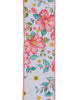 Watercolor flowers wired ribbon 1.5” - Greenery MarketWired ribbon