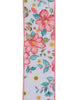 Watercolor flowers wired ribbon 2.5” - Greenery MarketWired ribbonRGF115427