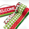 Watermelon, bow bundle & sign x 3 wired ribbons - Greenery MarketWired ribbonWatermelonsignx4
