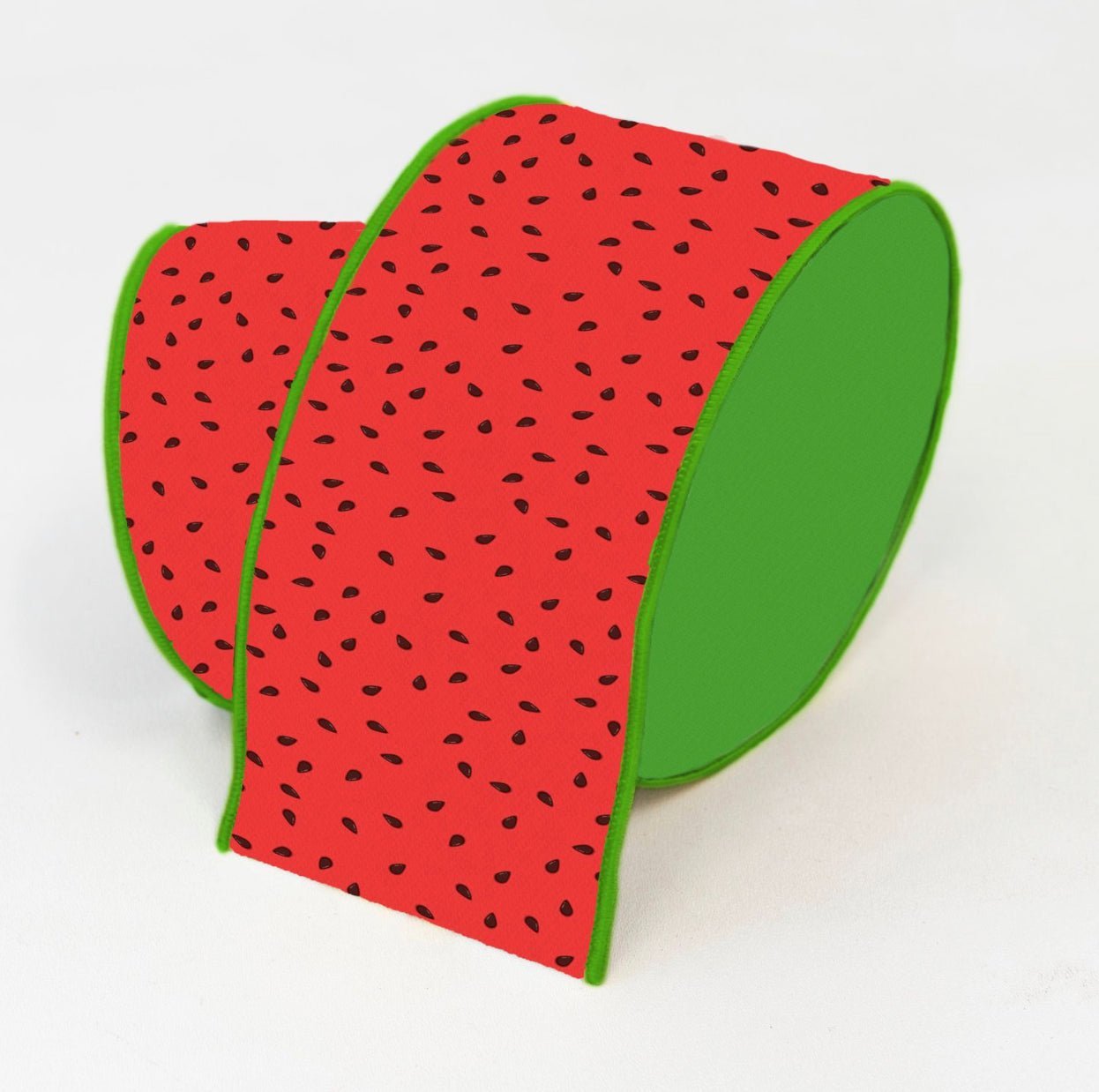 Watermelon seeds 4” farrisilk wired ribbon - Greenery MarketRibbons & TrimRk227-48