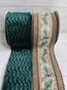 Wavy Velvet with dupion back - emerald green - 4” - Greenery Market wired ribbon