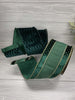 Wavy Velvet with dupion back - emerald green - 4” - Greenery Market wired ribbon
