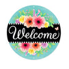 Welcome floral 8” round sign - Greenery MarketNovelty SignsMD1115
