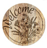 Welcome wood Wildflowers 12” round metal sign - Greenery MarketHome & GardenMD1074