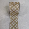 White and gold diamond plaid wired ribbon 2.5” - Greenery MarketRibbons & Trim179247