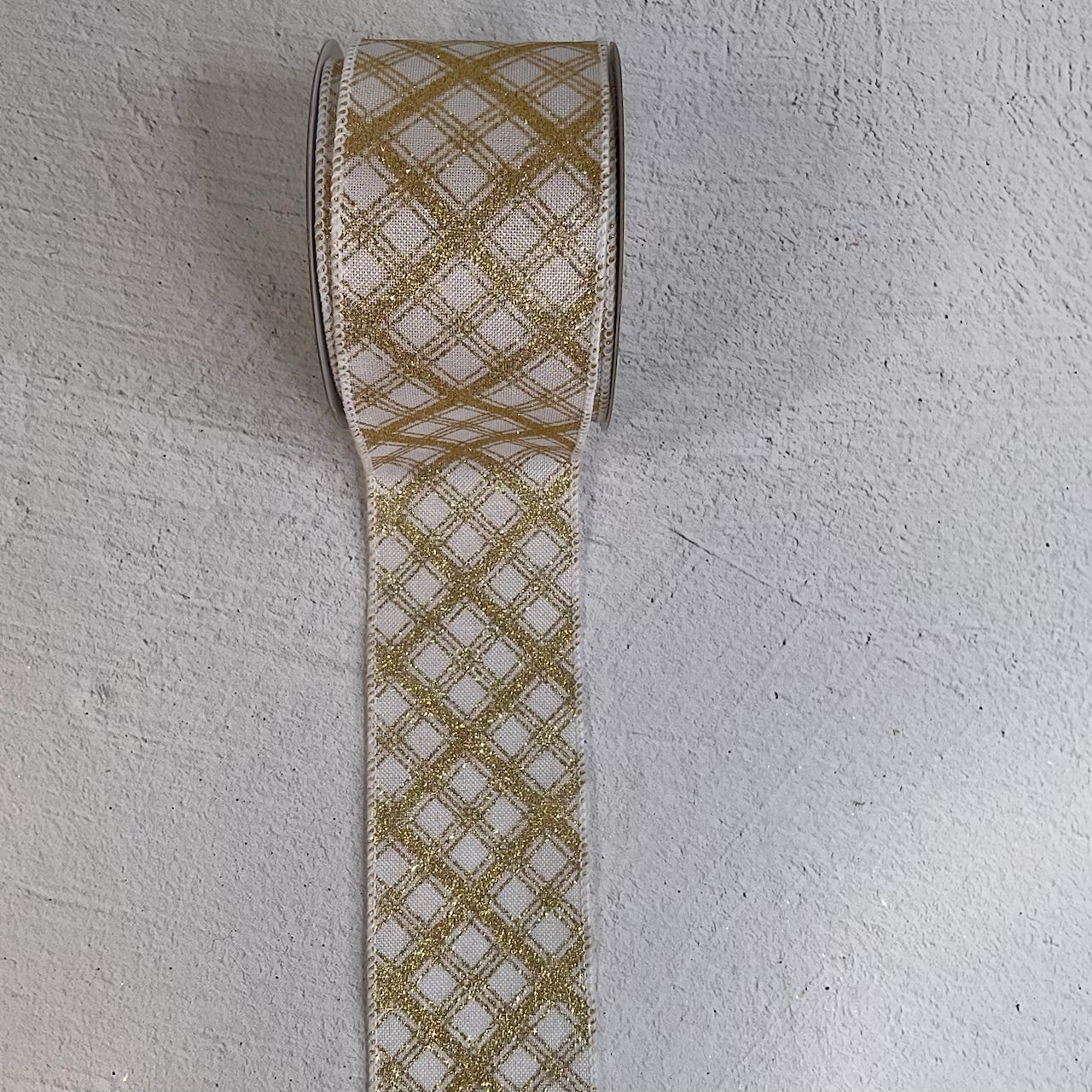Baseball Ribbon, Wired Glitter Ribbon, 2.5 inches wide 10 yards