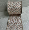 White and platinum copper 4” wired ribbon - Greenery MarketRibbons & Trim179752