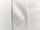 White iridescent all flat glitter wired ribbon, 1.5"X10Y - Greenery MarketWired ribbonX820609-01