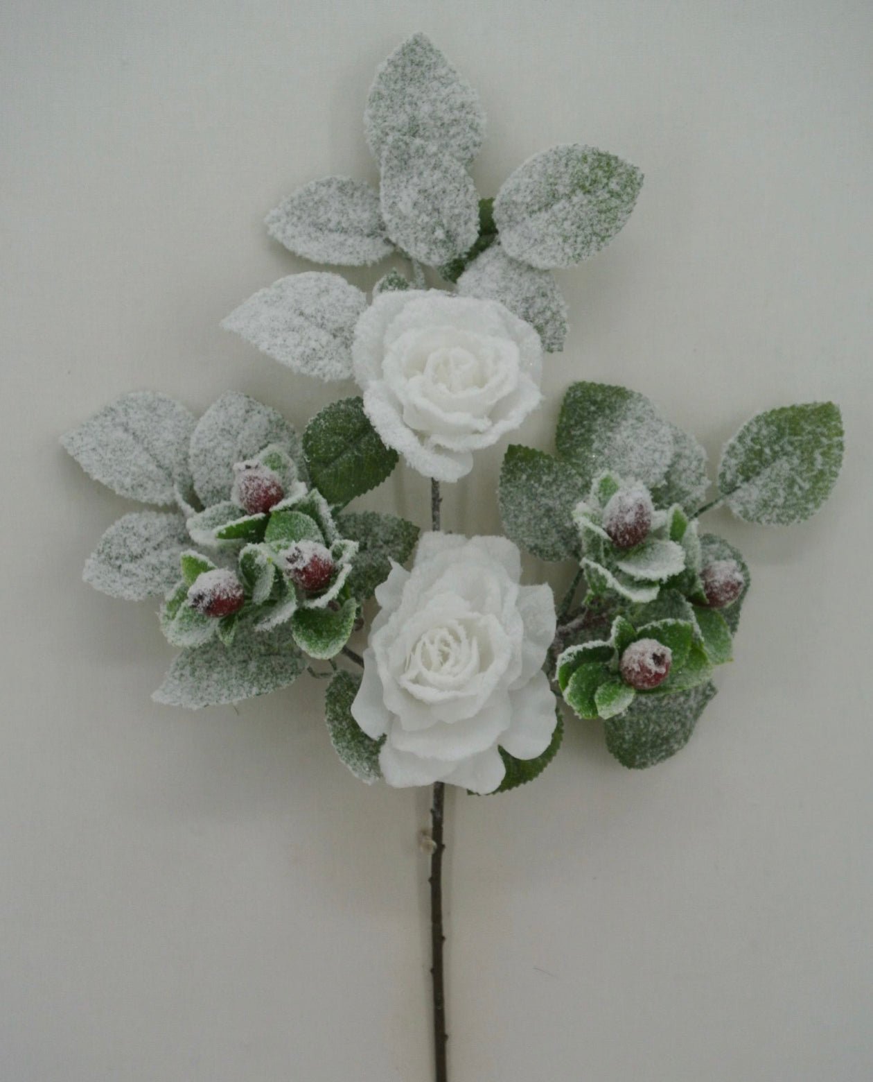 White rose and berry spray - Greenery Market83754-wt