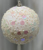White sequined ball ornaments - Greenery Market Ornaments