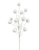 White snowball glittered Ball spray - Greenery Market85712WT
