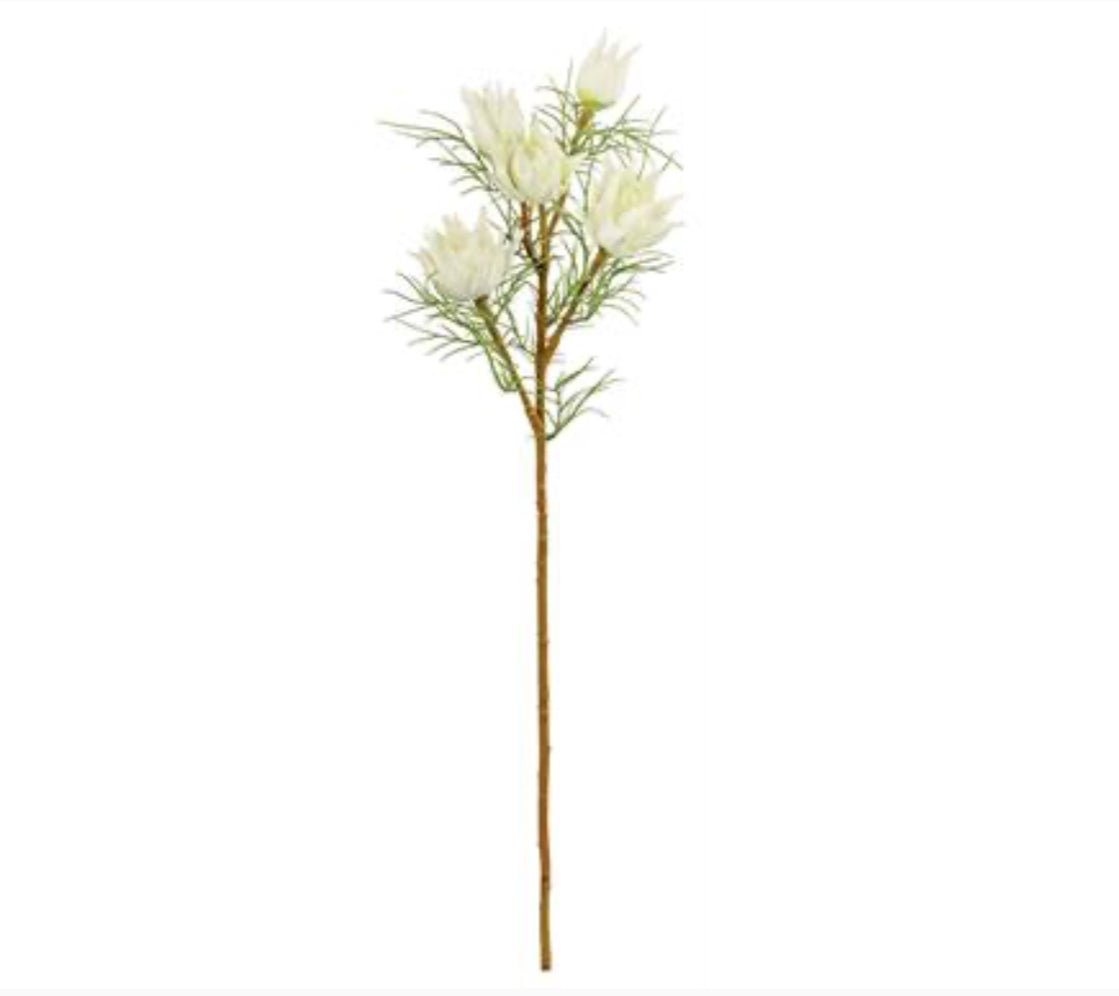 Wild protea Flower spray - white - Greenery MarketArtificial Flora6216-W