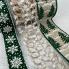 Winter bow bundle x 3 ribbons - natural snow pine - Greenery MarketRibbons & Trim