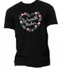 Wreath maker floral heart super soft black unisex - wreath maker T-shirts - Greenery MarketClothingblackMEDIUM