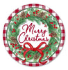 Wreath merry Christmas metal 12” round sign - Greenery MarketSeasonal & Holiday DecorationsMD0977