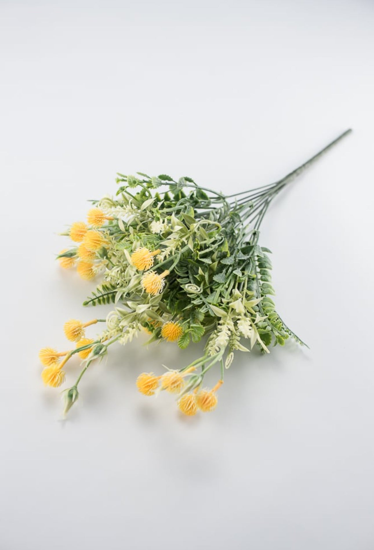 Greenrery Spring Mixed greenery and thistle flower - yellow - Greenery Market