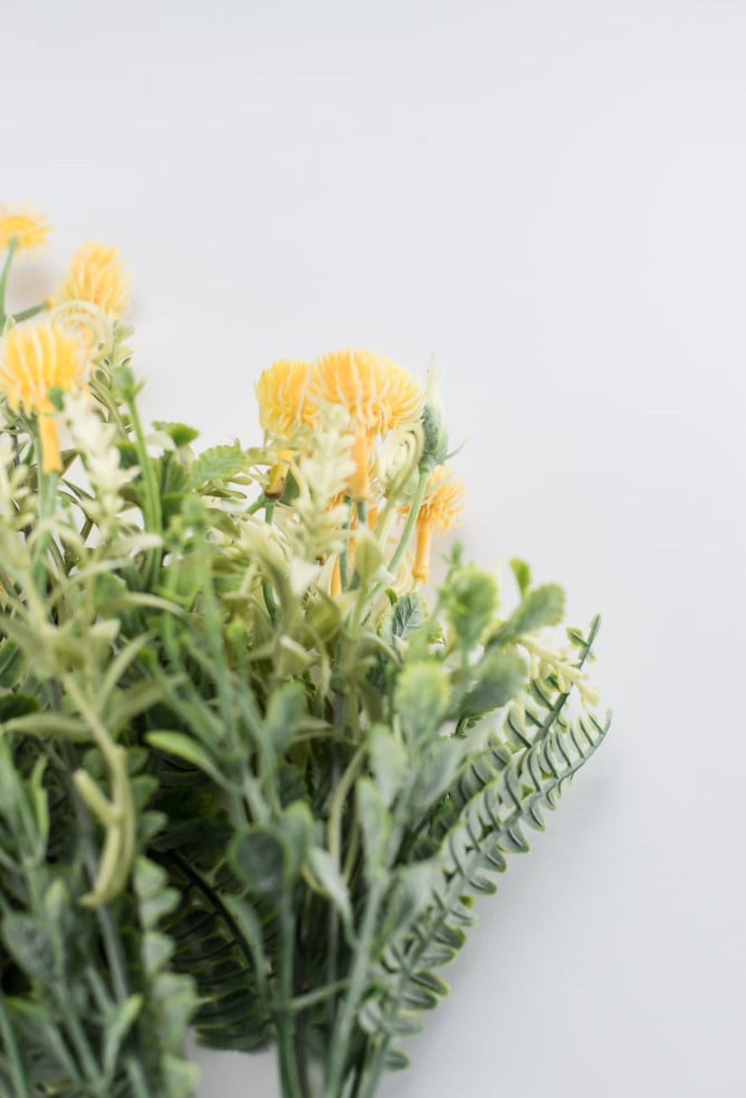 Yellow Mixed greenery and thistle flower - Greenery MarketArtificial Flora80292