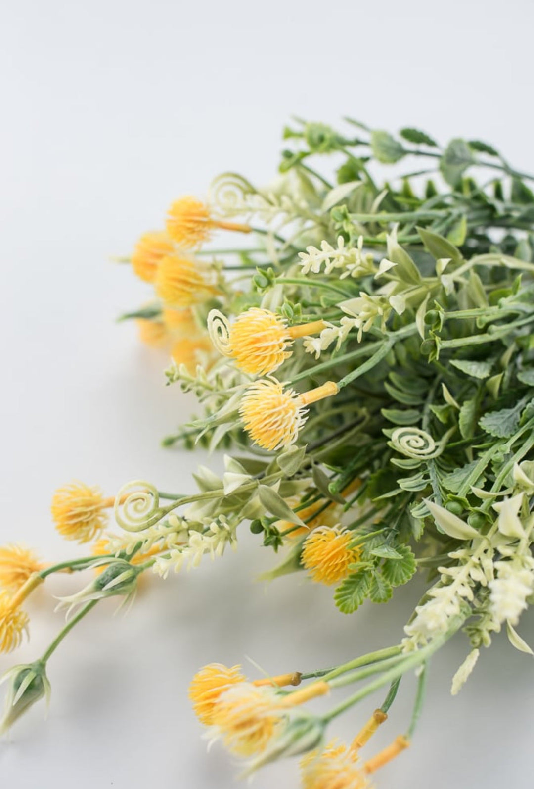 Yellow Mixed greenery and thistle flower - Greenery MarketArtificial Flora80292